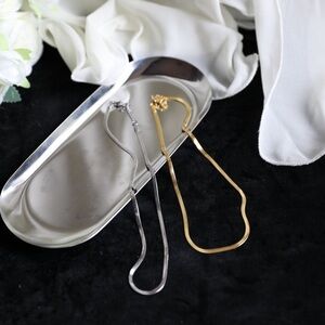 Silver/Gold Dainty herringbone Choker Necklace